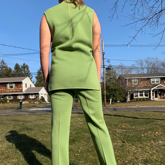 70’s Green Knit Pant Set - Picture 5 of 11